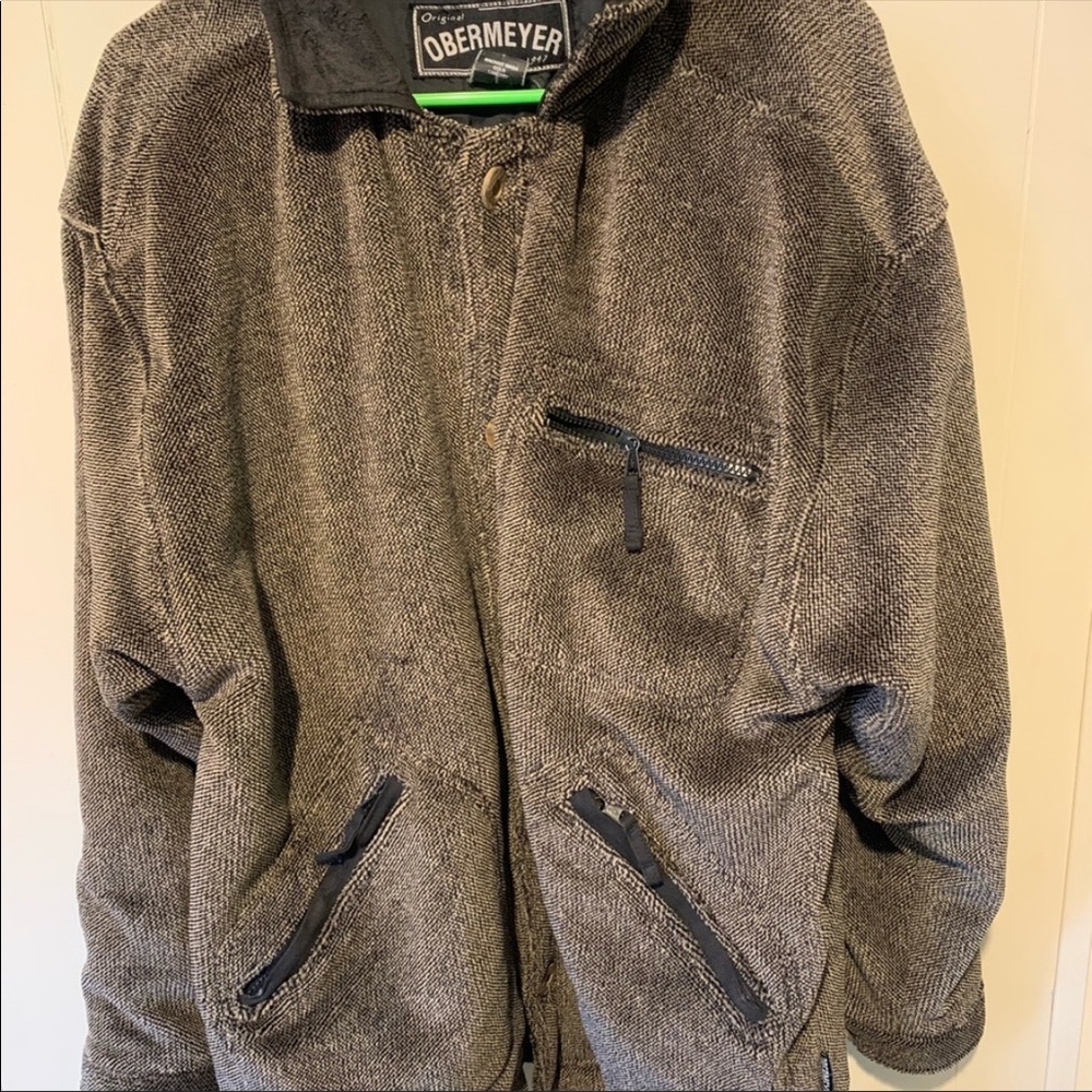 Vintage Obermeyer Men's L Jacket Black And Brown. In Time For Winter
